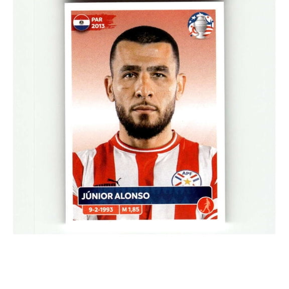 2024 Panini CONMEBOL Copa America Sticker #PAR6 Junior Alonso Paraguay Official Mini Thin Sticker Futbol Soccer Trading Card