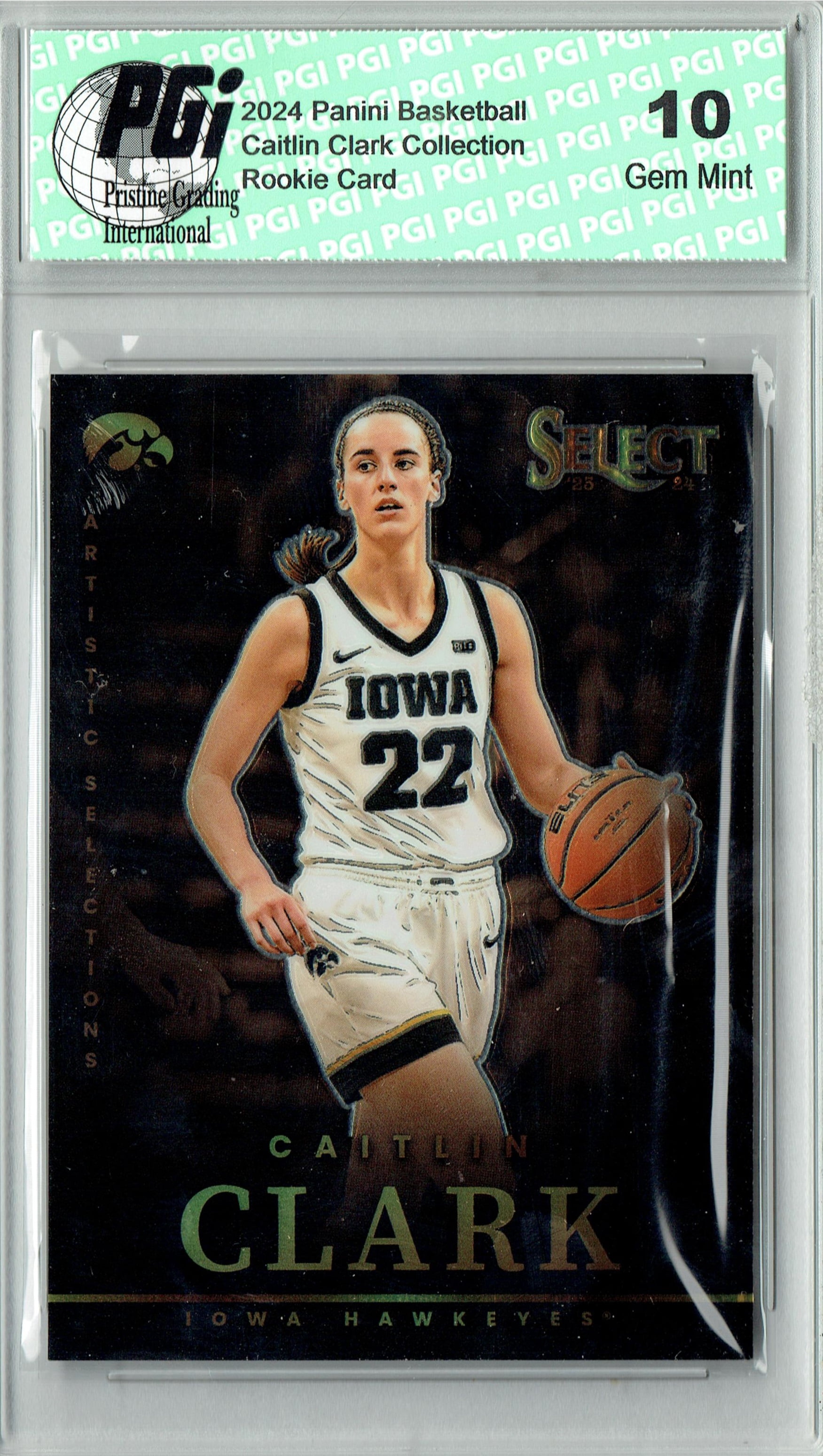 2024 Panini Caitlin Clark Collection #AS2 Select Chrome SP Rookie 