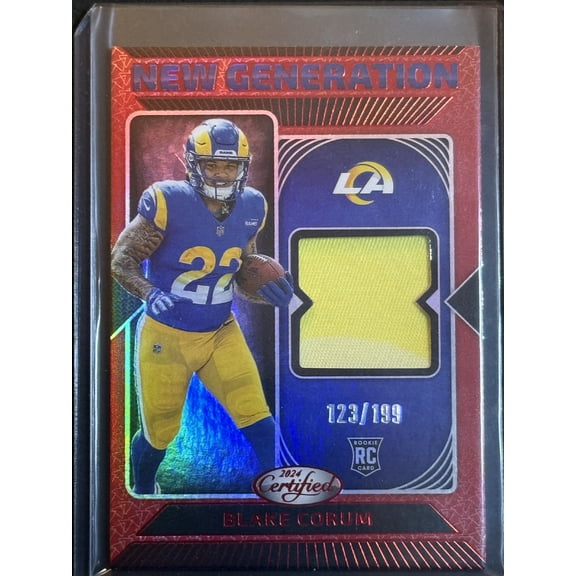 2024 Panini Certified New Generation Blake Corum #NGS-BCM Red /199 Patch RC
