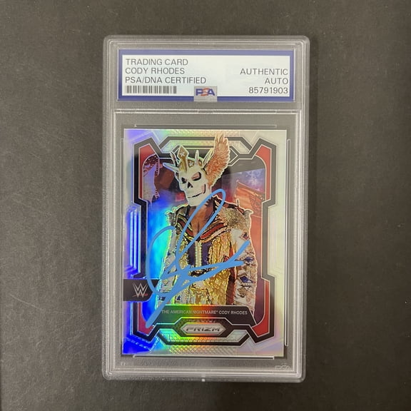 2024 Panini Prizm Cody Rhodes #132 Auto PSA Near Mint WWE Wrestling Card
