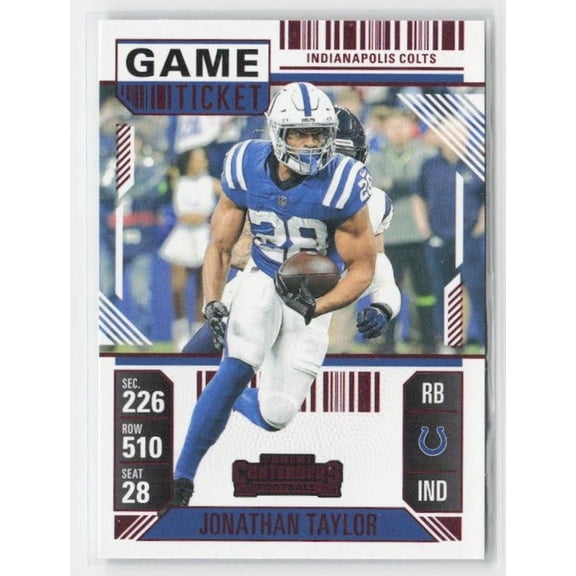 2024 Panini Contenders Game Ticket Red Jonathan Taylor #43 Indianapolis Colts Football Card