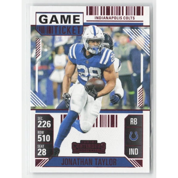 2024 Panini Contenders Jonathan Taylor #43 Game Ticket Red