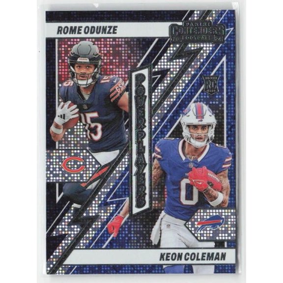 2024 Panini Contenders Keon Coleman Rome Odunze Power Players #24 Football Card Near Mint