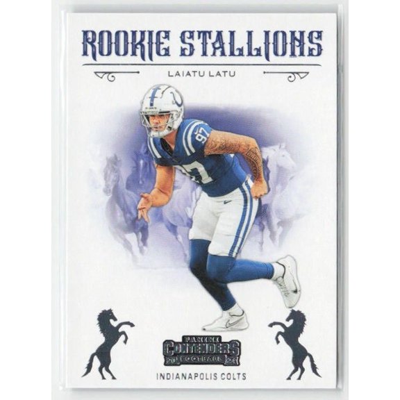 2024 Panini Contenders Rookie Stallions Laiatu Latu #25 Indianapolis Colts Football Card