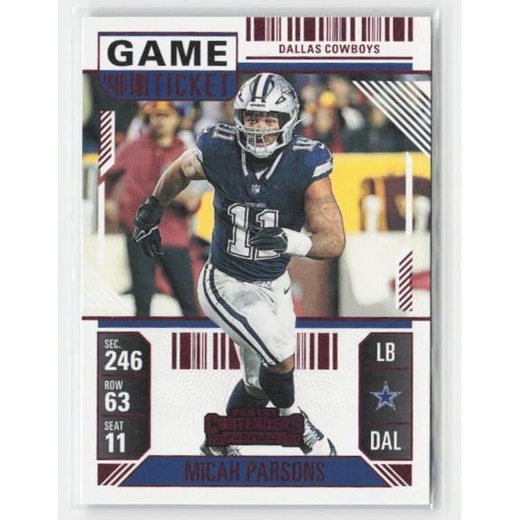 2024 Panini Contenders Micah Parsons #27 Game Ticket Red