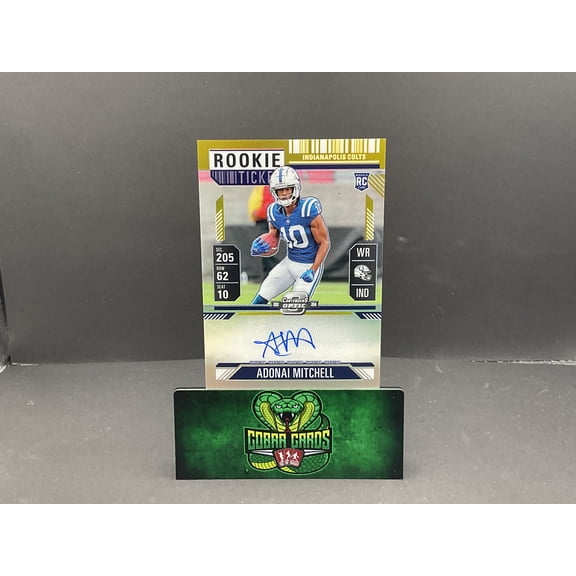 2024 Panini Contenders Optic Adonai Mitchell #108 Prizm Rookie Ticket Autograph RC