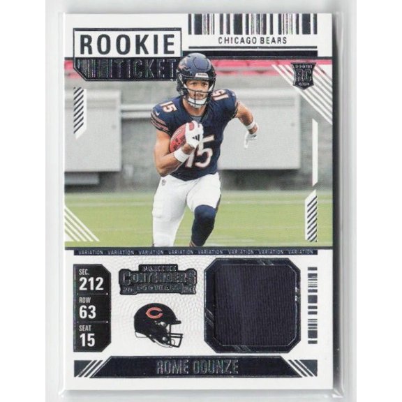 2024 Panini Contenders Rome Odunze Bears RTS-ROEb Rookie Ticket Swatches MEM