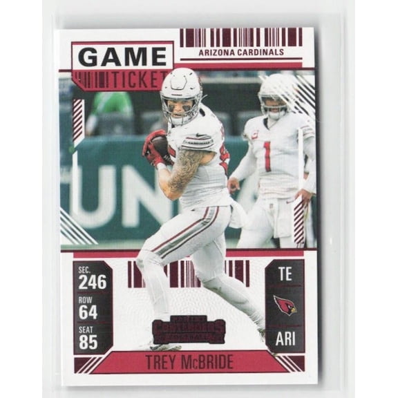 2024 Panini Contenders Game Ticket Red #1 Trey McBride Arizona Cardinals Football Card