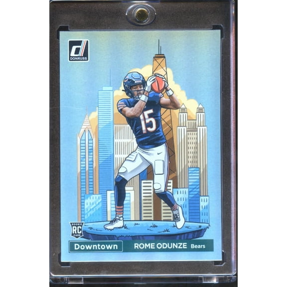 2024 Panini Donruss Downtown Rome Odunze #15 RC Chicago Bears NFL Football Trading Card