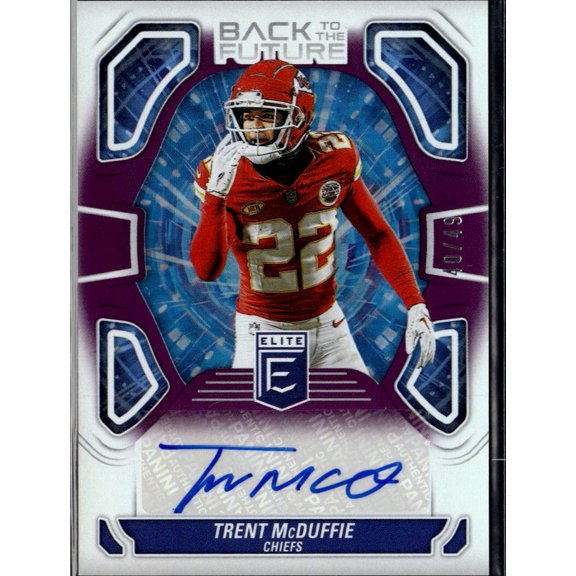 2024 Panini Donruss Elite Back to the Future Trent McDuffie #BTF-TMC Purple /49