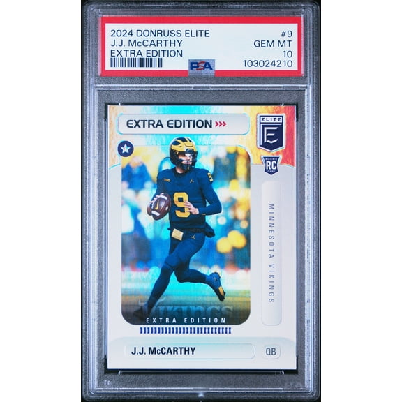 2024 Panini Donruss Elite Extra Edition J.J. Mccarthy #9 PSA 10