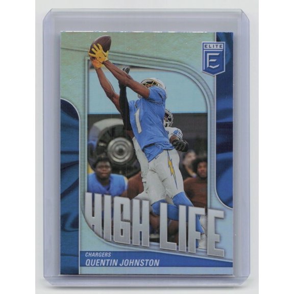 2024 Panini Donruss Elite High Life #15 Quentin Johnston Los Angeles Chargers Football Card