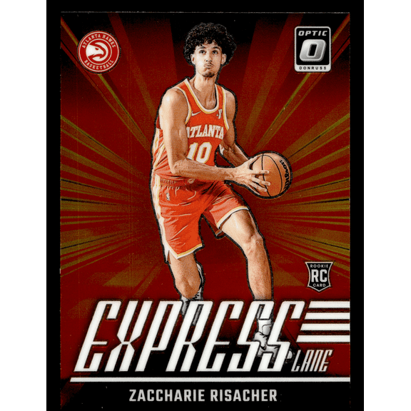 2024 Panini Donruss Optic Express Lane Zaccharie Risacher #23 Chrome Nicely Centered Mint Parallel/Variety Rookie Insert
