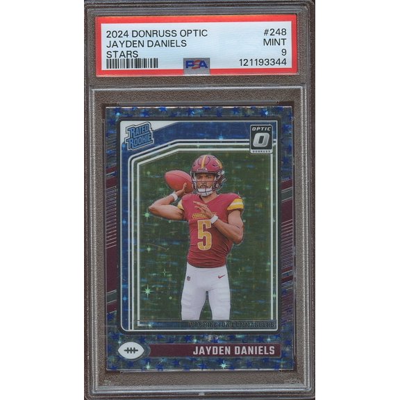 Graded 2024 Panini Donruss Optic Stars Prizm #248 Jayden Daniels Rookie PSA 9 Football Card