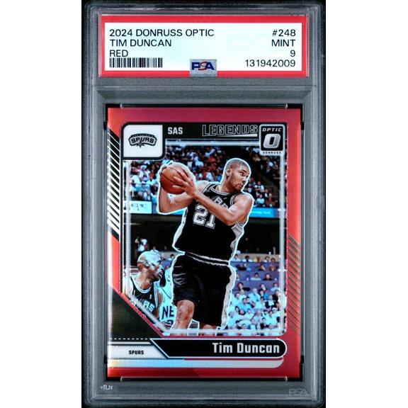 2024 Panini Donruss Optic Tim Duncan #248 Red / PSA 9