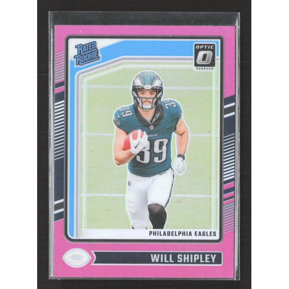2024 Panini Donruss Optic Pink #298 Will Shipley Philadelphia Eagles Football Card