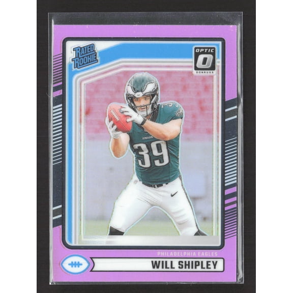 2024 Panini Donruss Optic Purple #312 Will Shipley Philadelphia Eagles Football Card