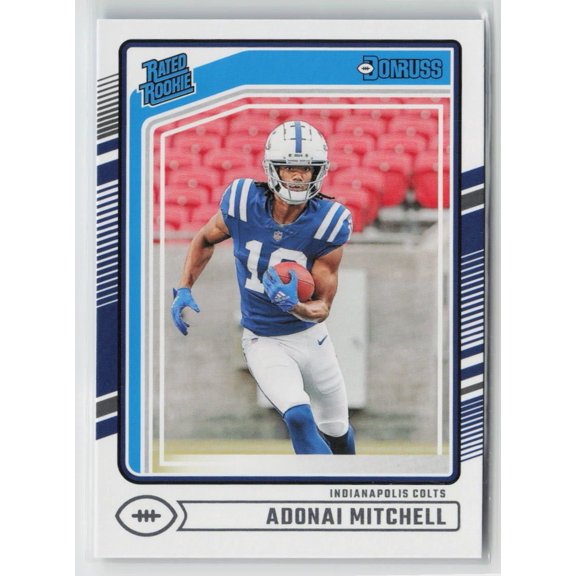 2024 Panini Donruss Rated Rookie Adonai Mitchell #343 Indianapolis Colts Football Card