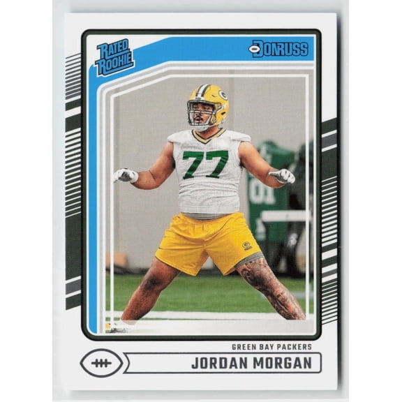 2024 Panini Donruss Rated Rookie Jordan Morgan Green Bay Packers #370 Football Card