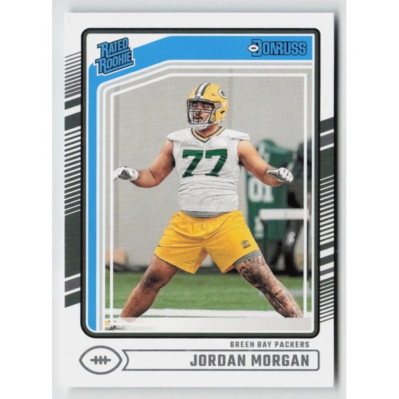2024 Panini Donruss Rated Rookie Jordan Morgan Green Bay Packers #370 Football Card