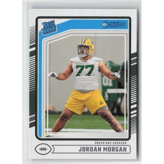 2024 Panini Donruss Rated Rookie Jordan Morgan Green Bay Packers #370 Trading Card
