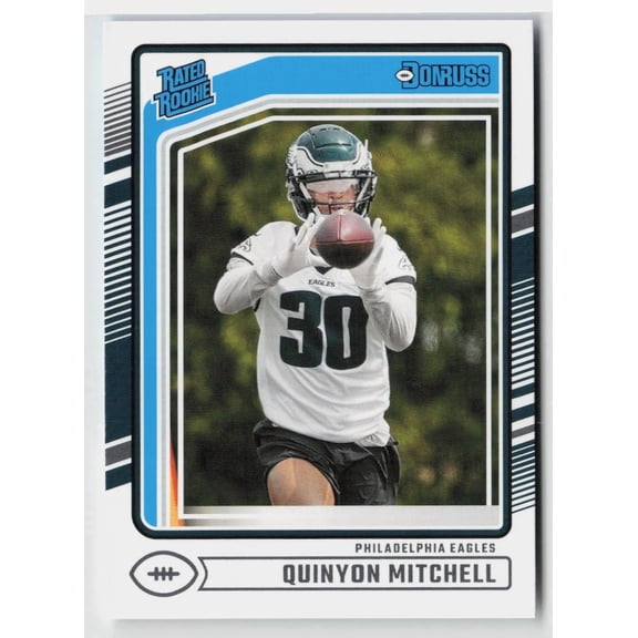 2024 Panini Donruss Rated Rookie Quinyon Mitchell Philadelphia Eagles #361 Football Card