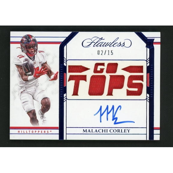 2024 Panini Flawless Coll. Team Slogan Malachi Corley #TSS-MCY Patch Auto /15