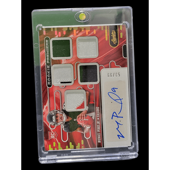 2024 Panini Football Rookie Premiere Materials Autographs Michael Penix Jr. #RPMA-MPJ Rookie Premiere Patch RC Memorabil Atlanta Falcons NFL Autograph
