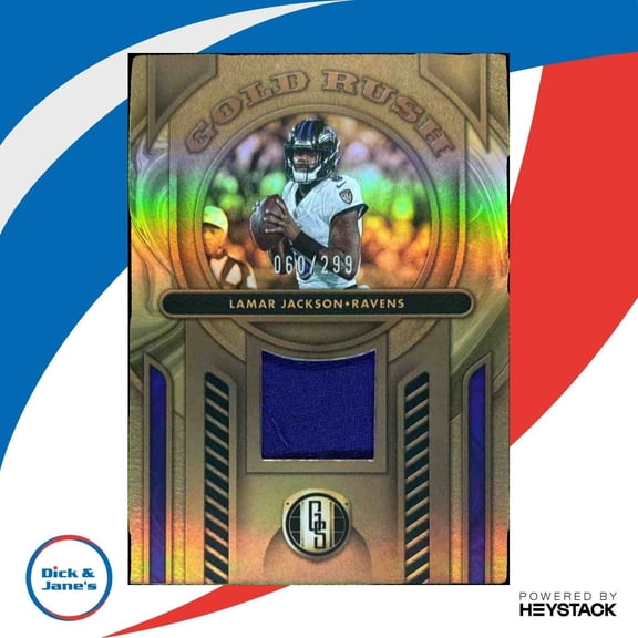 2024 Panini Gold Standard Lamar Jackson Rush Patch /299 MEM Baltimore Ravens