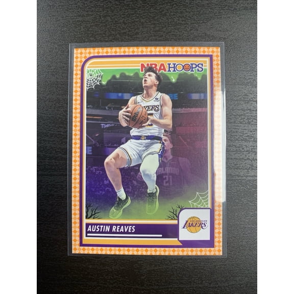 2024 Panini Haunted Hoops Austin Reaves #10 Orange Haloween Short Print Halloween Parallel/Variety Spider Web Rookie Hau