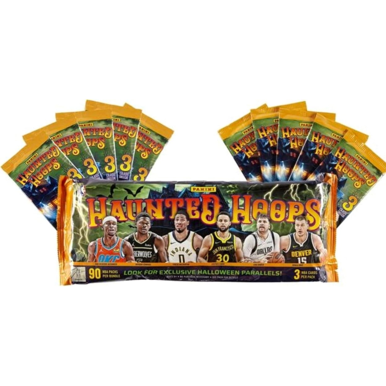 2024 Panini Haunted Hoops NBA Basketball Bundle Mega Box 90 Packs(270 Cards)