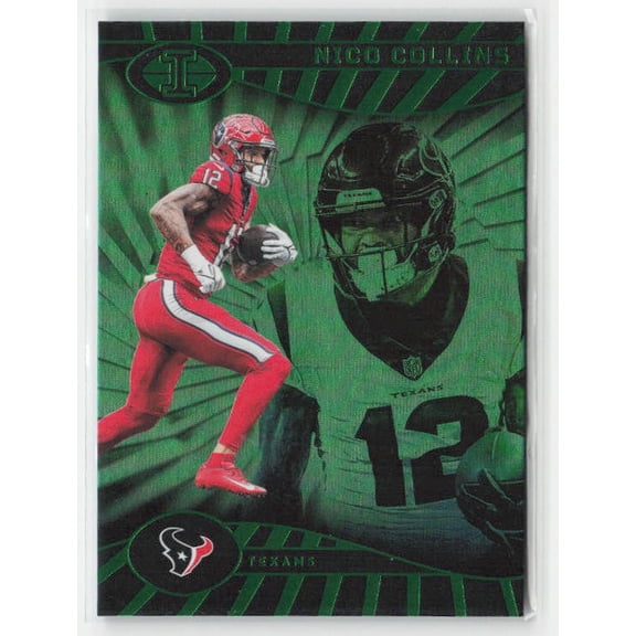 2024 Panini Illusions Nico Collins #33 Emerald Trophy Collection