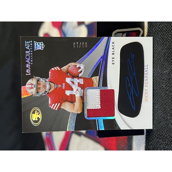 2024 Panini Immaculate Eye Black Ricky Pearsall RC Auto Patch #EYE-TPEA /10