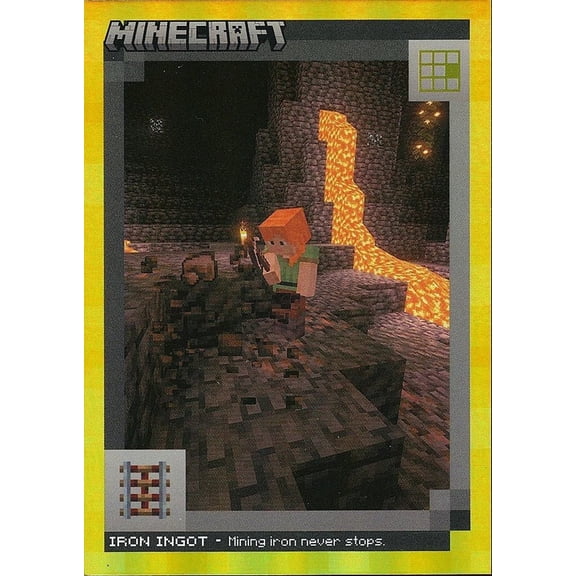 2024 Panini Minecraft Gold Parallel Iron Ingot Mining Never Stops 70 99 #123