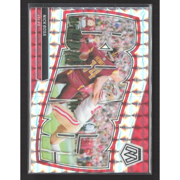 2024 Panini Mosaic Bang! Nick Bosa San Francisco 49ers #9 Red Trading Card
