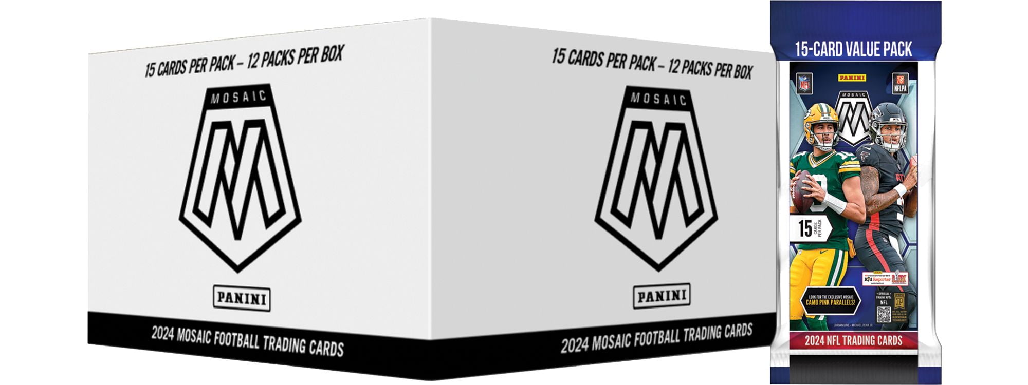 2024 Panini Mosaic Football Factory Sealed Cello Fat Pack Value Box