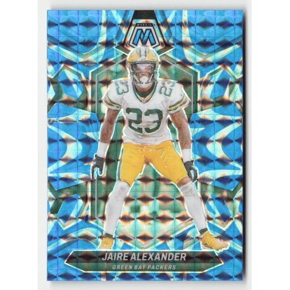 2024 Panini Mosaic Reactive Blue Jaire Alexander 84 Green Bay Packers Football Card