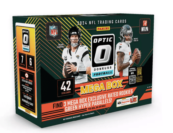 2024 Panini NFL Optic Donruss Football Trading Card Mega Box