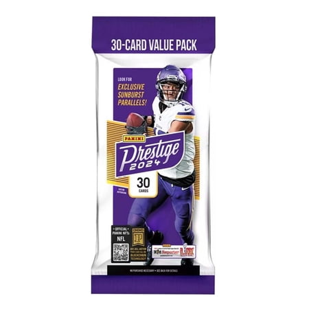 2024 Panini NFL Prestige Football Trading Cards Jumbo Value Pack | 30 Cards