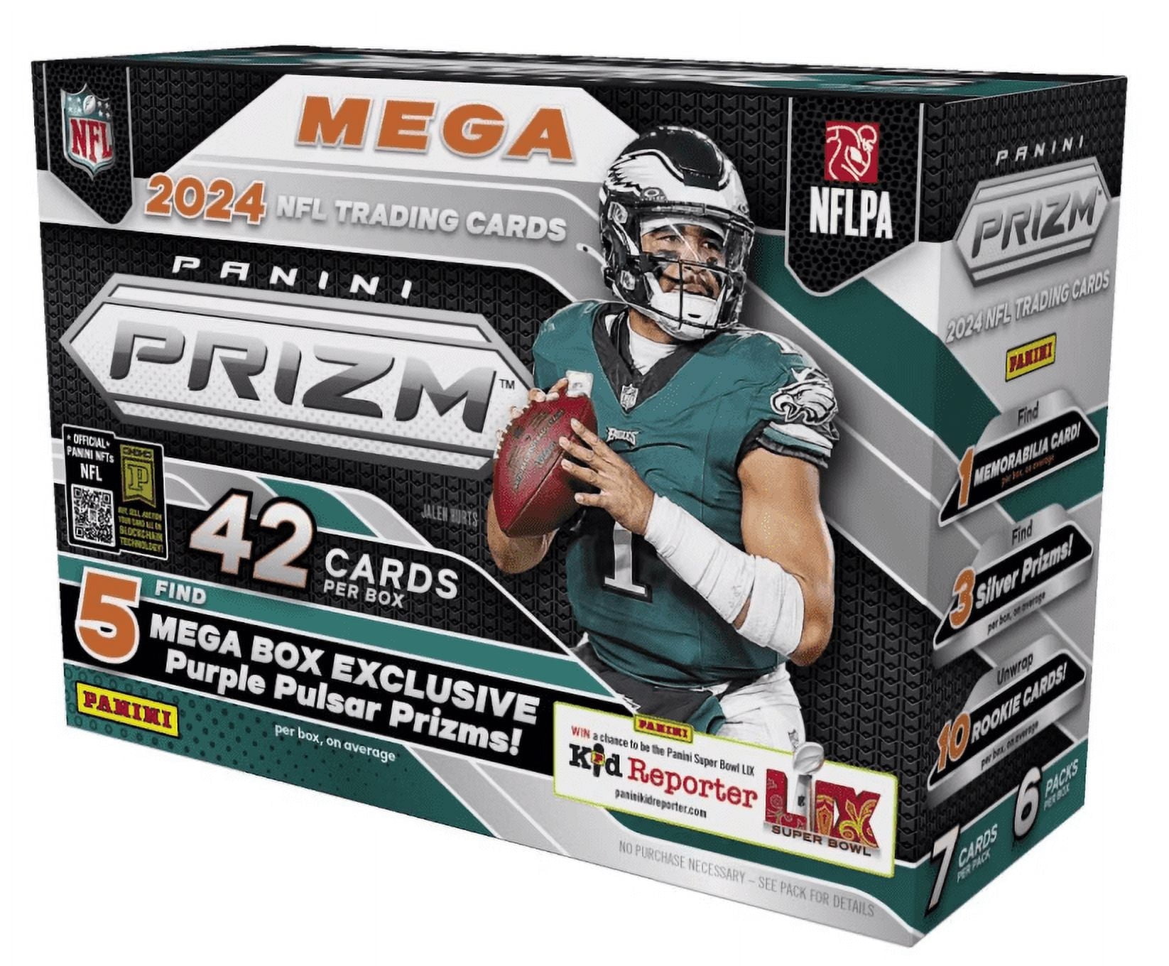 2024 Panini NFL Prizm Football Hobby Mega Box! (Purple Pulsar