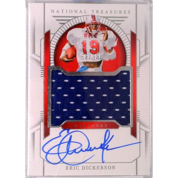 2024 Panini National Treasures Collegiate Eric Dickerson Auto Patch Football Card #86 /89 SMU SMU Mustangs NCAA Autographed Football Card