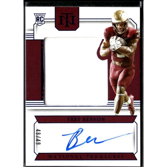 2024 Panini National Treasures Collegiate Trey Benson #CCS-TB /49 Patch RC Memorabilia