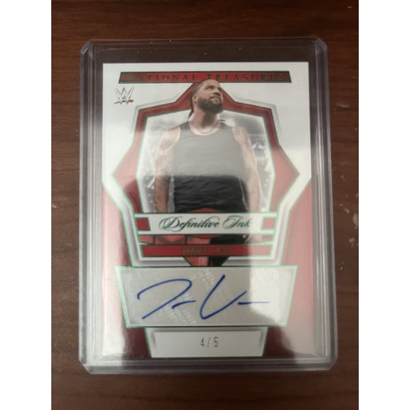 2024 Panini National Treasures Jimmy Uso #5 Green WWE Wrestling Card