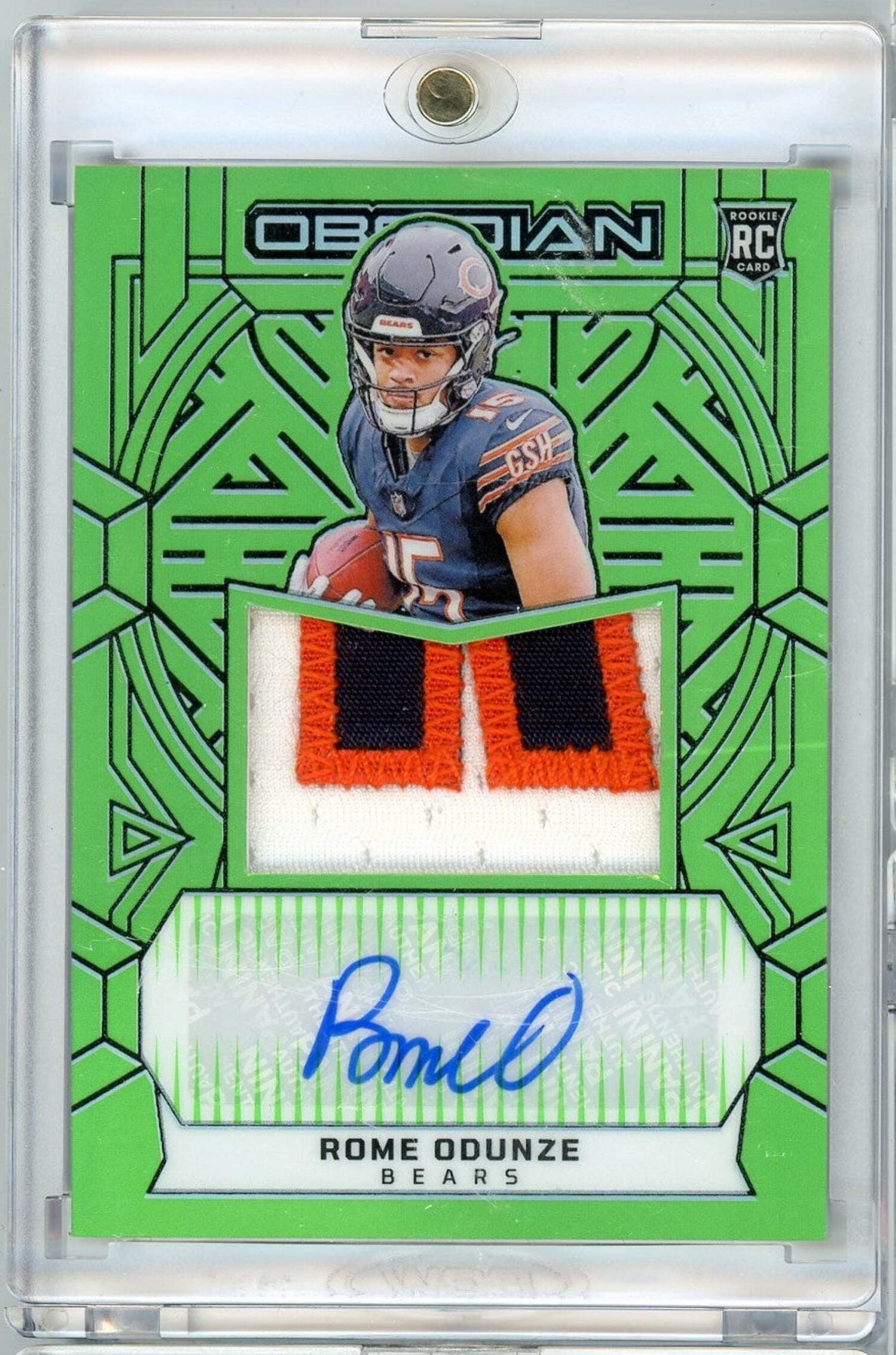 2024 Panini Obsidian Rome Odunze #RJJ-ROE RPA Auto /5 Rookie RC