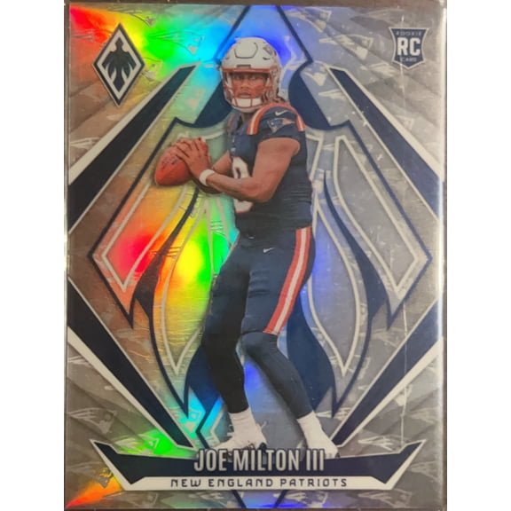 2024 Panini Phoenix Football Joe Milton III #205 Team Logo /299 RC New England Patriots NFL Football Trading Card