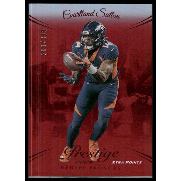 2024 Panini Prestige Courtland Sutton #88 Red Premium Xtra Points SN Denver Broncos NFL FOOTBALL Trading Card