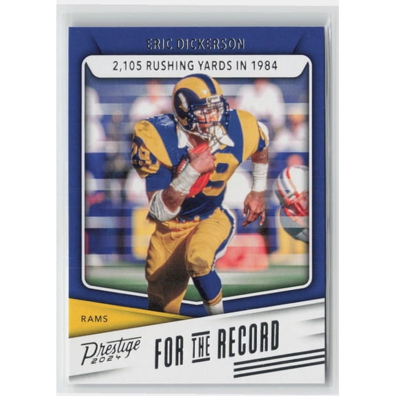 2024 Panini Prestige For The Record Eric Dickerson FR-ED Los Angeles Rams Football Card