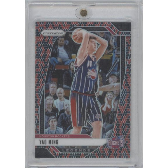 2024 Panini Prizm Basketball Red Snakeskin Yao Ming #284 Houston Rockets Houston Rockets NBA Basketball Trading Card