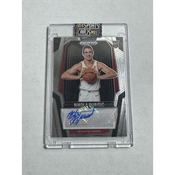 2024 Panini Prizm Black Nikola urii Autographed Rookie Trading Card RS-DUR Atlanta Hawks SP