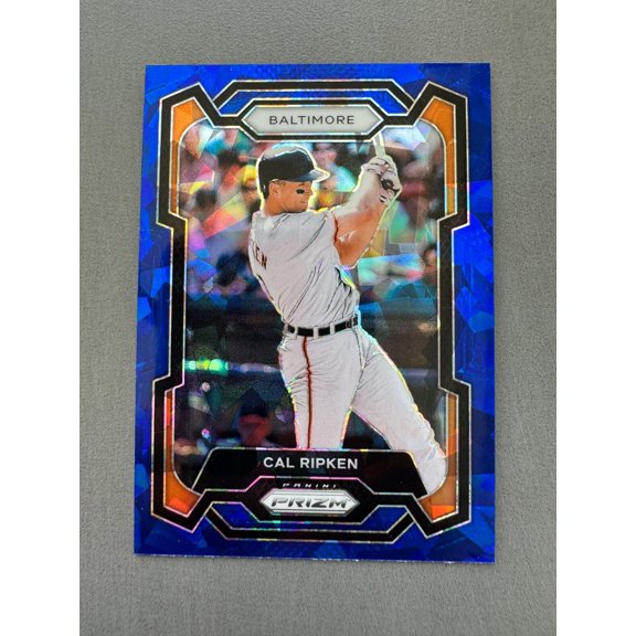 2024 Panini Prizm Cal Ripken Jr #38 Blue Ice Insert Baseball Card Near Mint